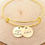 Thumbnail: Personalized Gold Bangle - Anniversary Bracelet