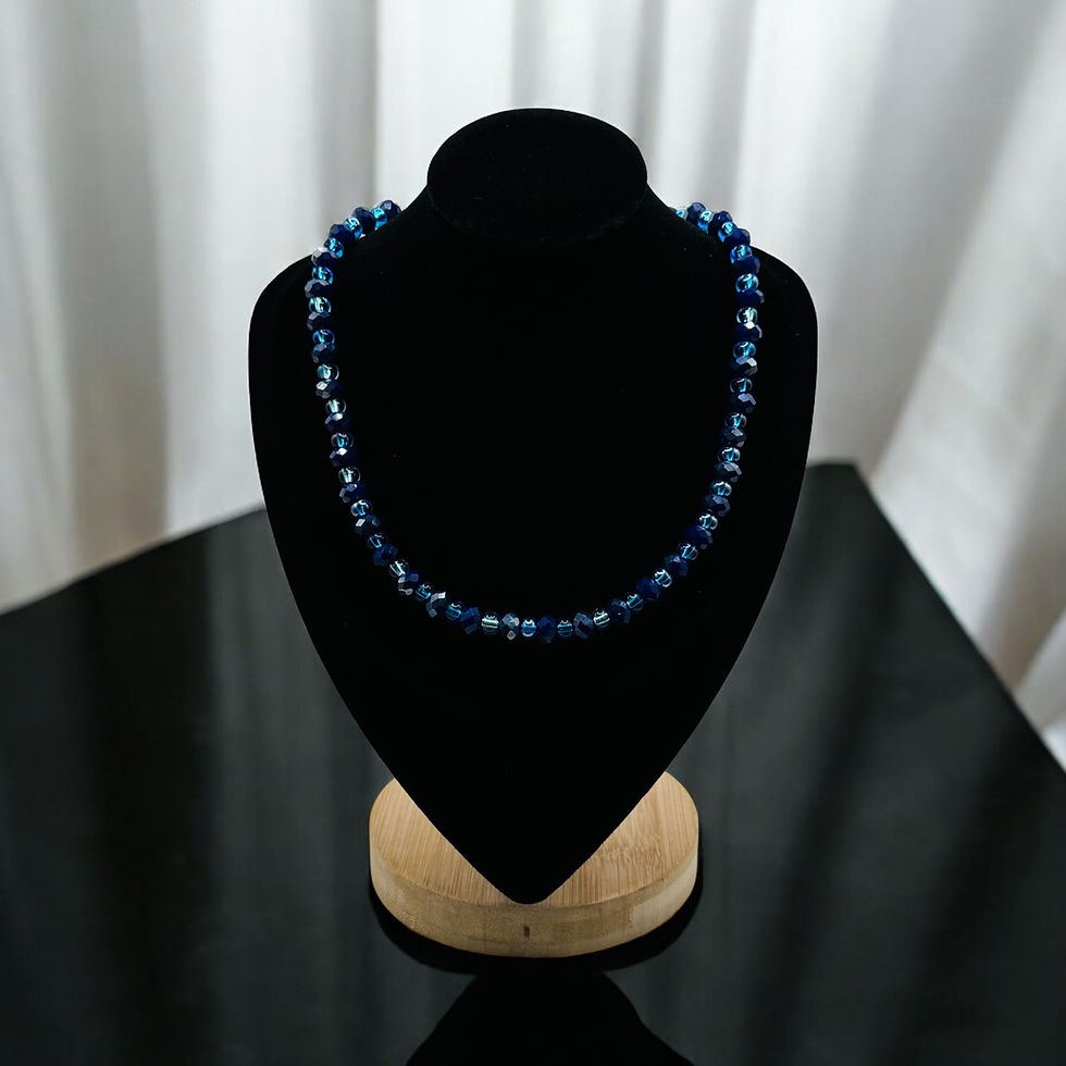 Thumbnail: Santorini Blue Crystal Necklace