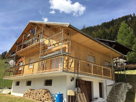 Le Sablage d'un Chalet vers Bonneville