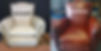 Repigmentation et teinte d'un fauteuil club cuir à Exemple de travail de l'Atelier de Cannage et Rempaillage à Decines dans le Grand Lyon, à Villeurbanne, Lyon, Meyzieu, Bron, Genas, Rillieux dans le 69 Rhone