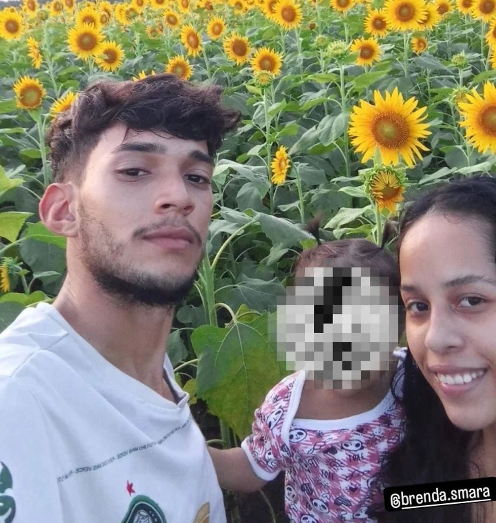 Kaio Vinícius, autor das facadas e Brenda Samara, vítima. Foto: reprodução