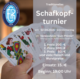 Traditionelles Schafkopfturnier des FC Phönix Schleißheim