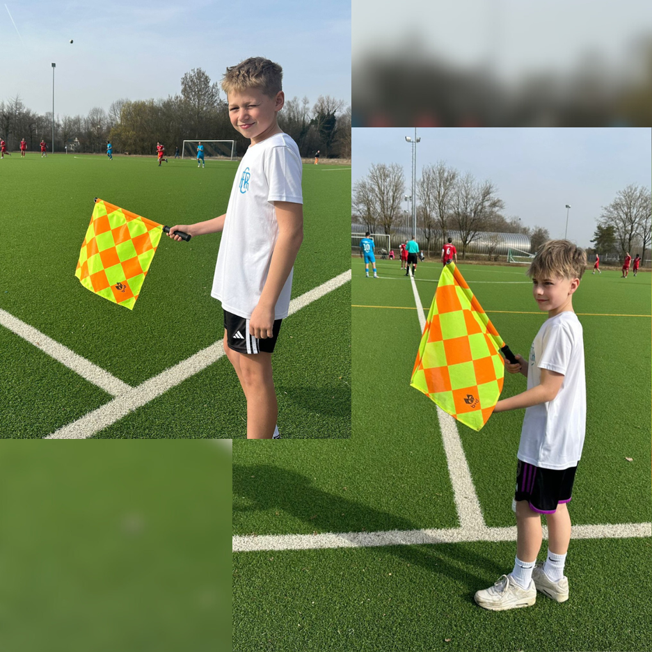 Unsere Jugend am Spielfeldrand im Einsatz