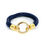 Thumbnail: Clip Junction Leather Bracelet - Berry
