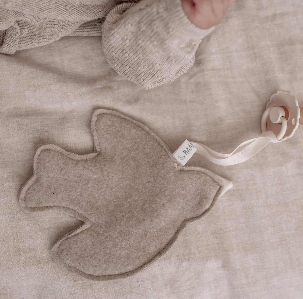 Speendoekje Vogel Taupe