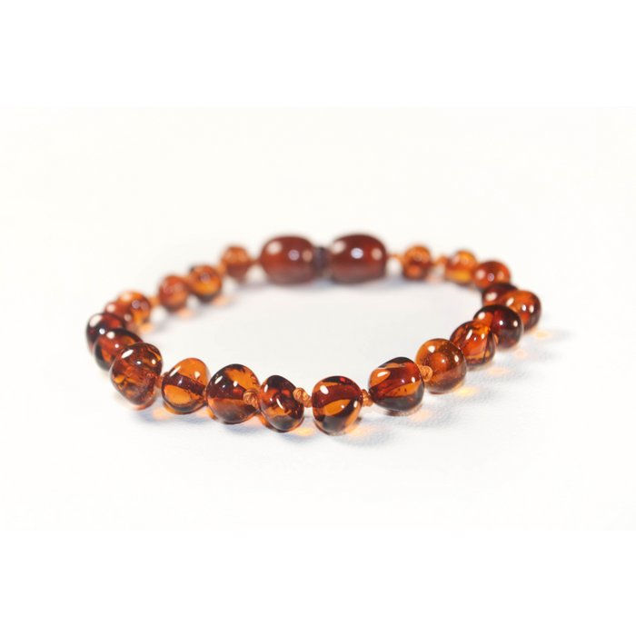 Barnsteen Baby Armband Cognac