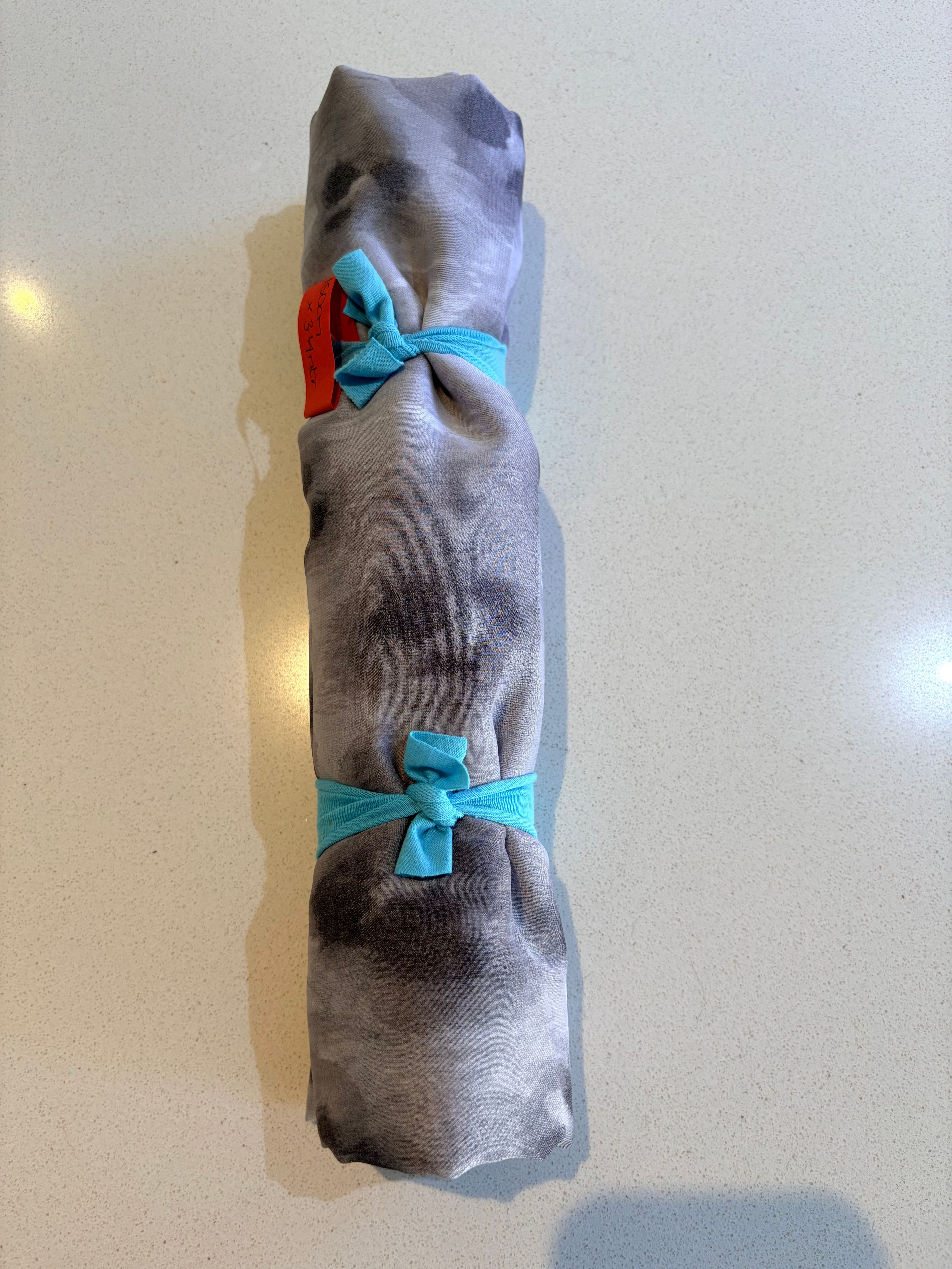 Polyester Chiffon - grey watercolour print