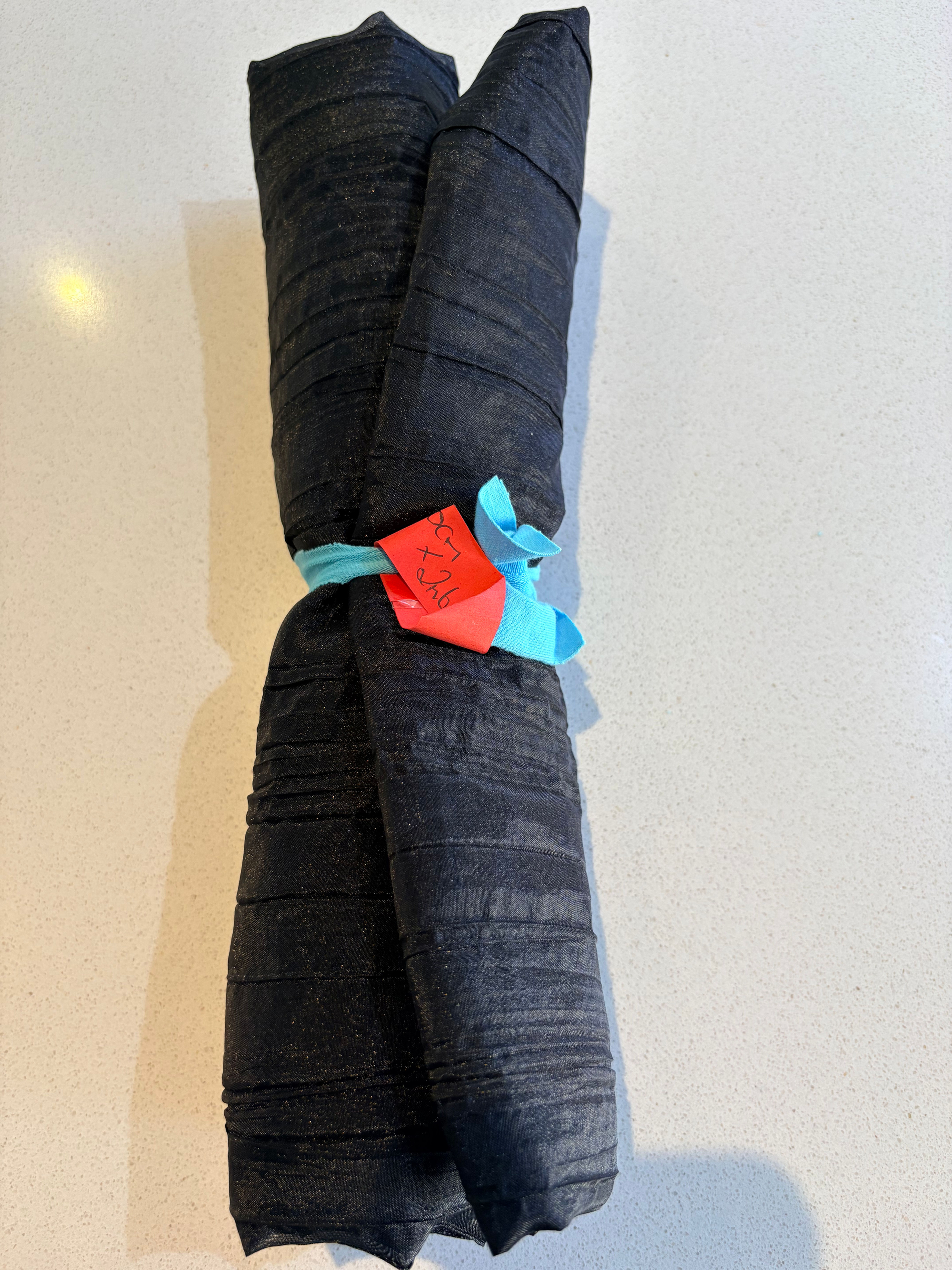 Organza - crushed (nylon or poly) - black