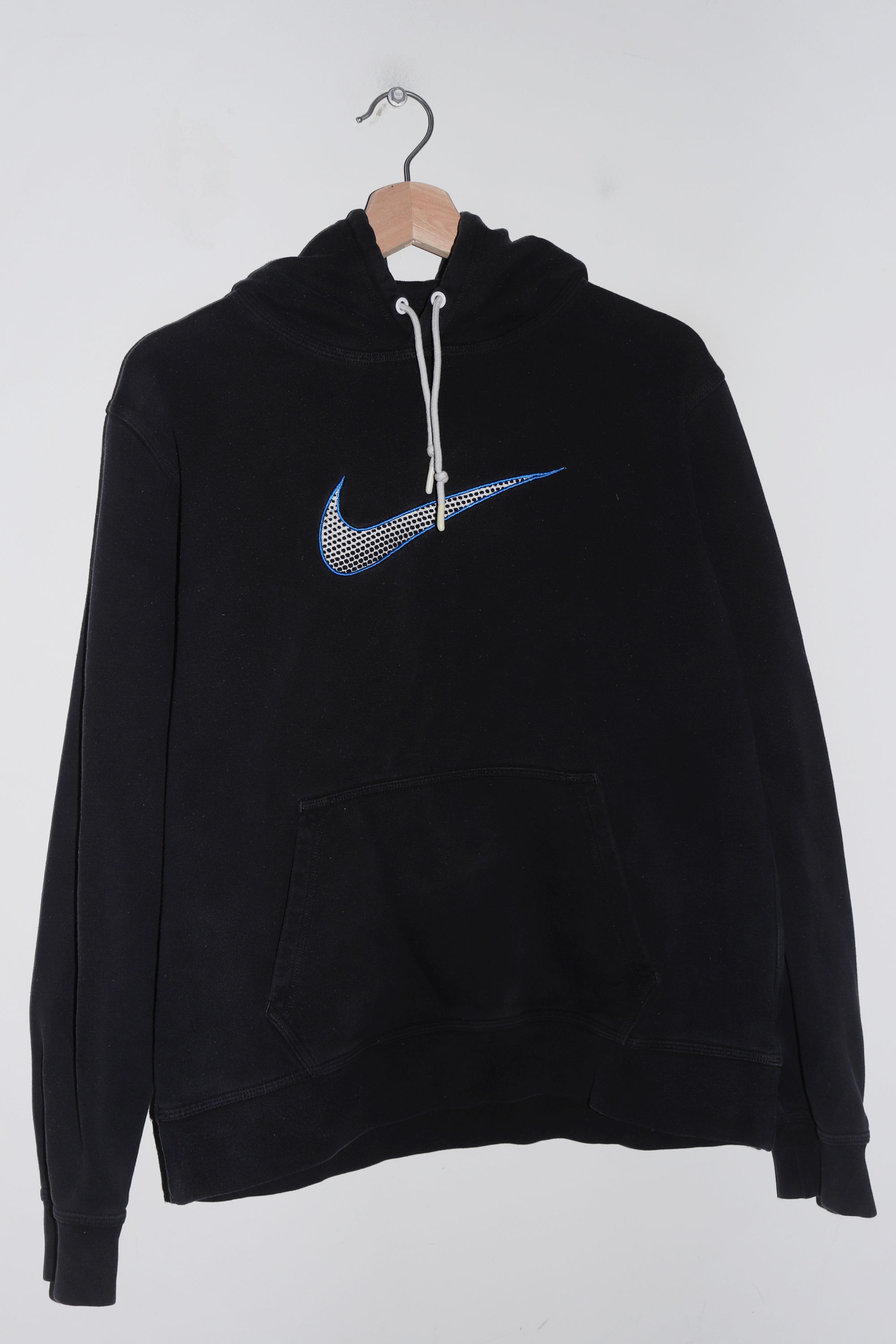 Nike Embroidered Large Swoosh Faded Black Hoodie (M)