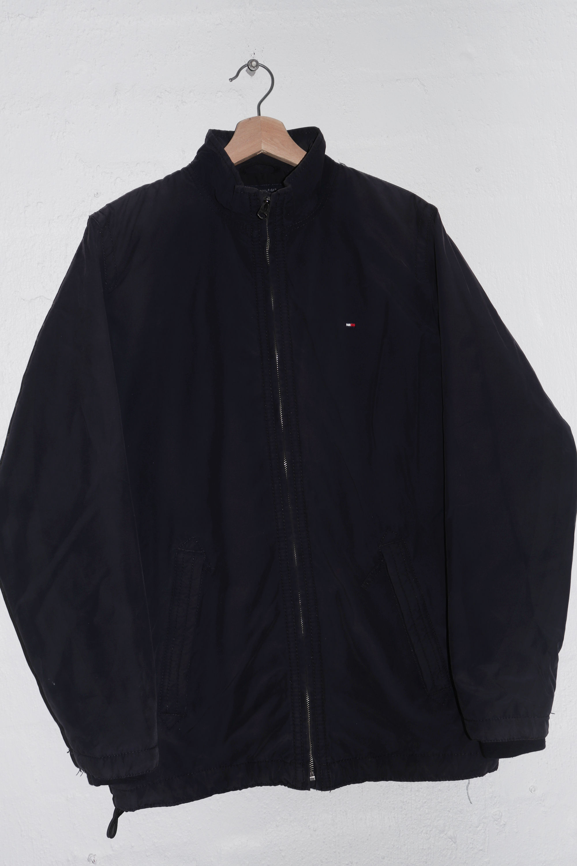 Tommy Hilfiger Embroidered Logo Faded Navy Padded Outerwear Jacket (M)