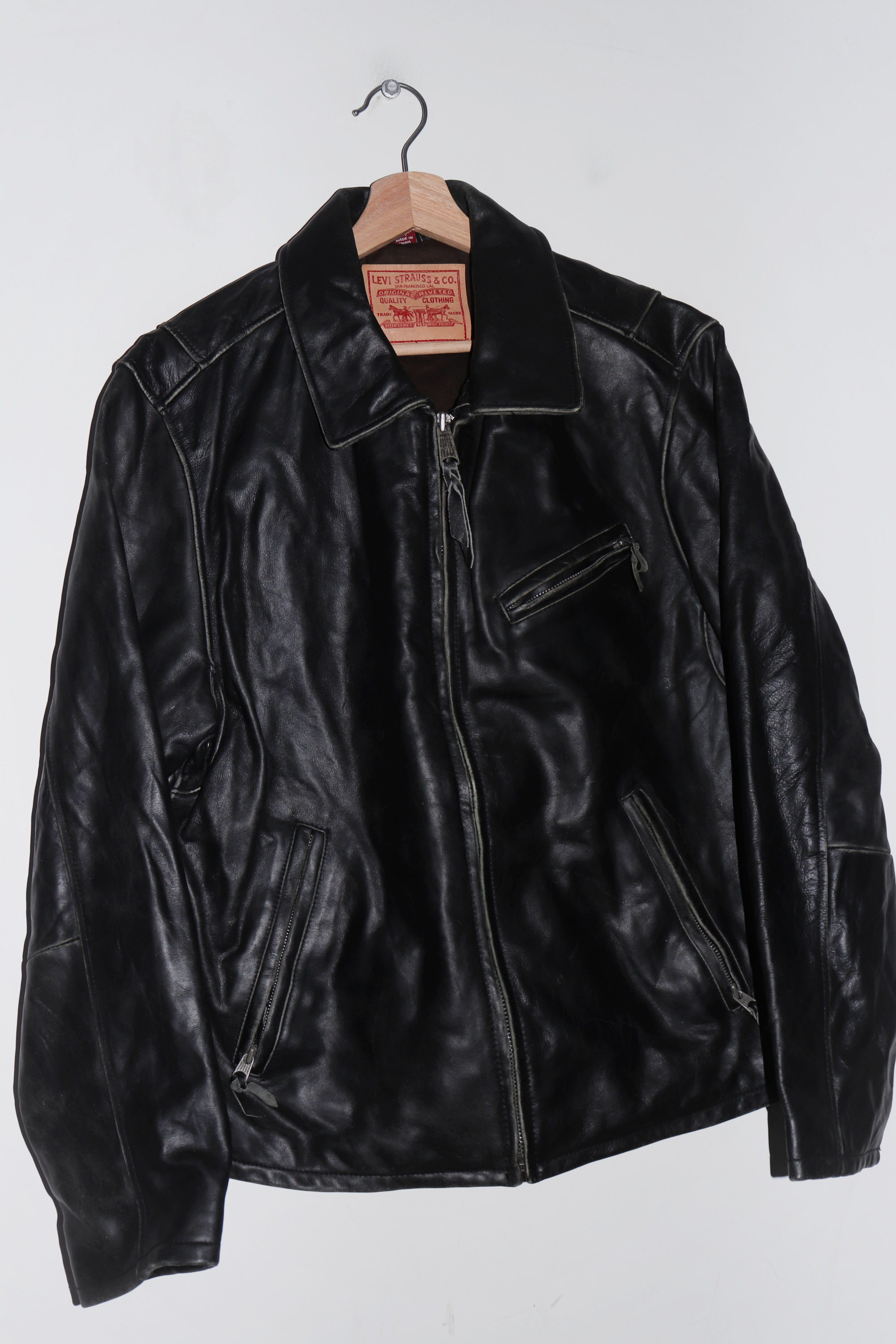 Levi's Thick Brown Heavyweight Genuine Leather Jacket (M-L)