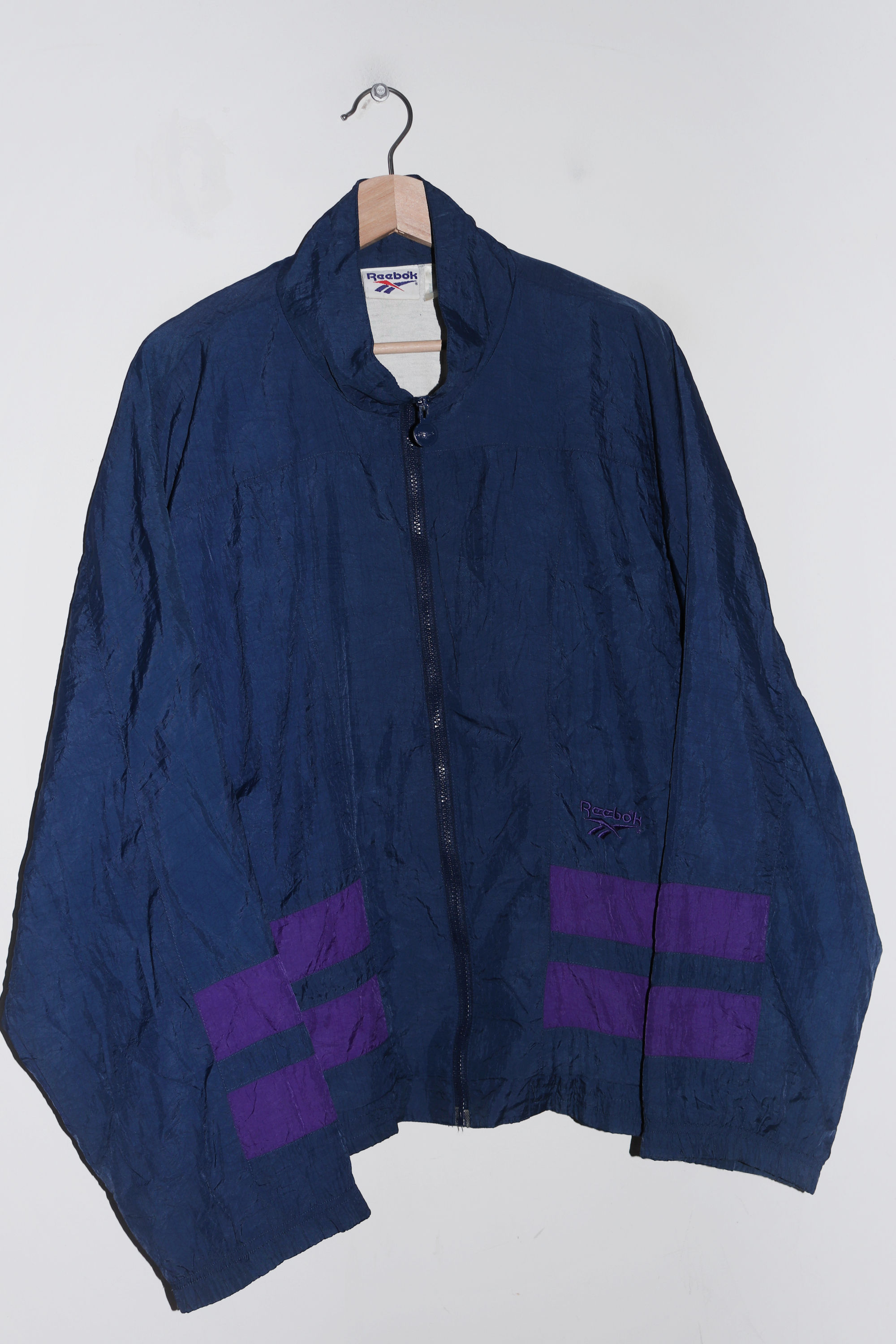 Vintage 90s Reebok Embroidered Logo Colour Block Track Jacket (L-XL)