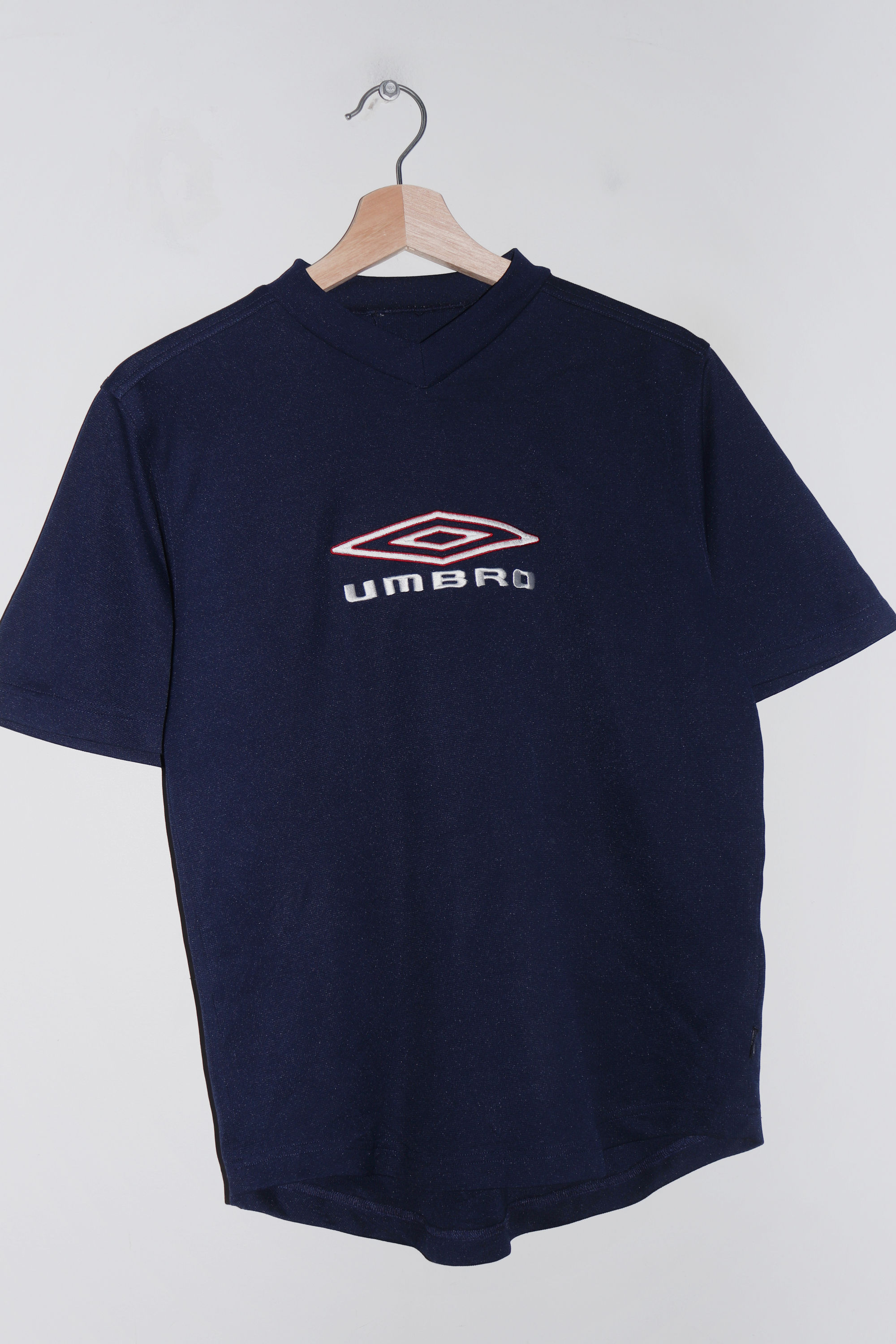 Vintage Umbro Embroidered Graphic Navy Football Training Kit Jersey (S-M/M)