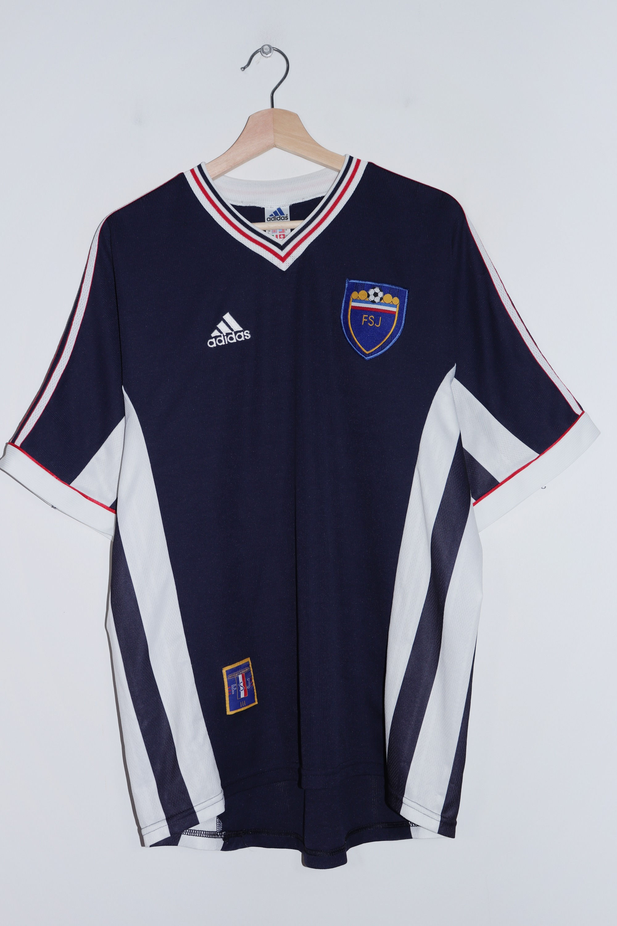 1998-2000 Adidas Yugoslavia / Serbia National Team Home #7 Kit Jersey (Rare) (L)