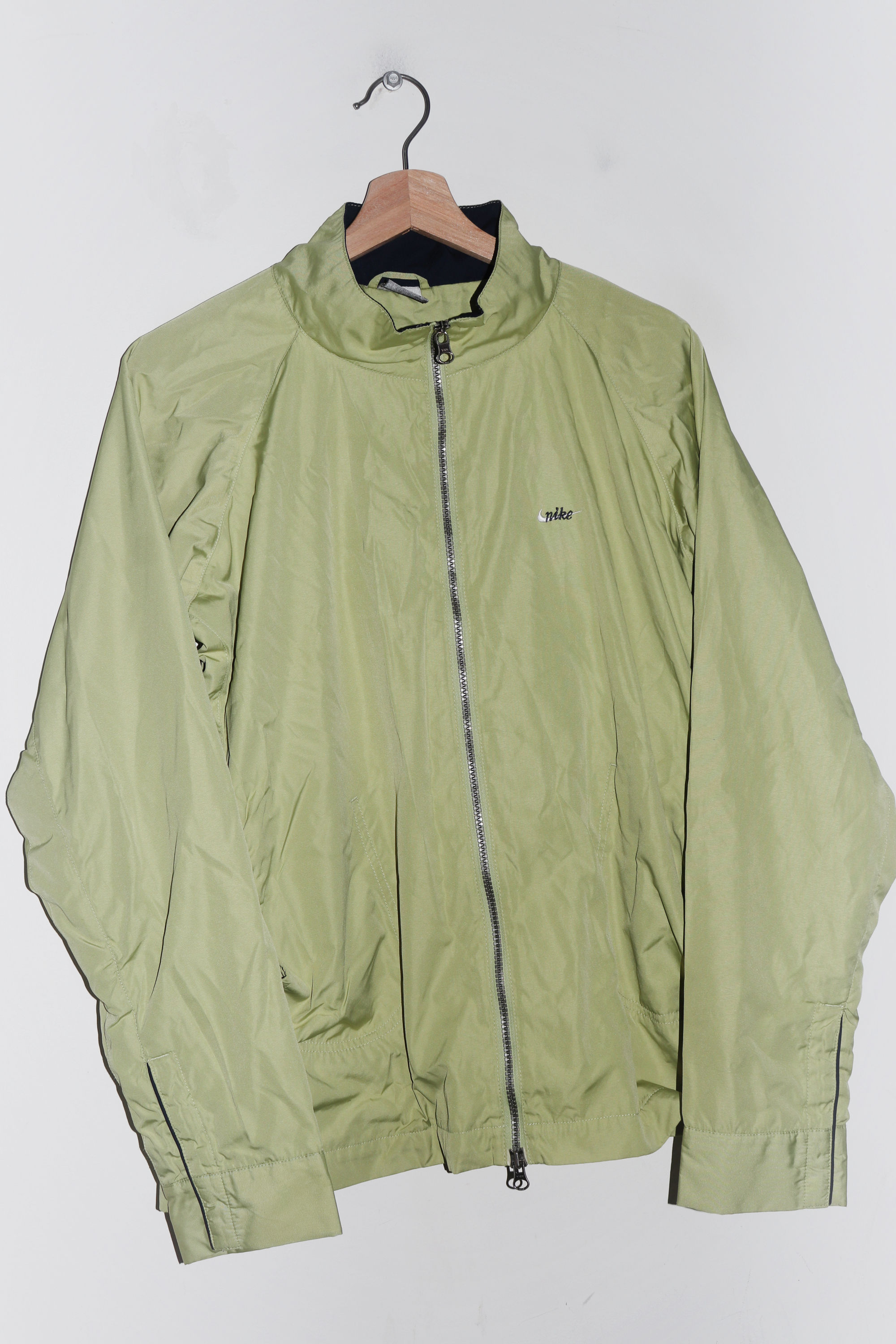 Vintage Nike Embroidered Spellout Apple Green Track Jacket (M-L/L)