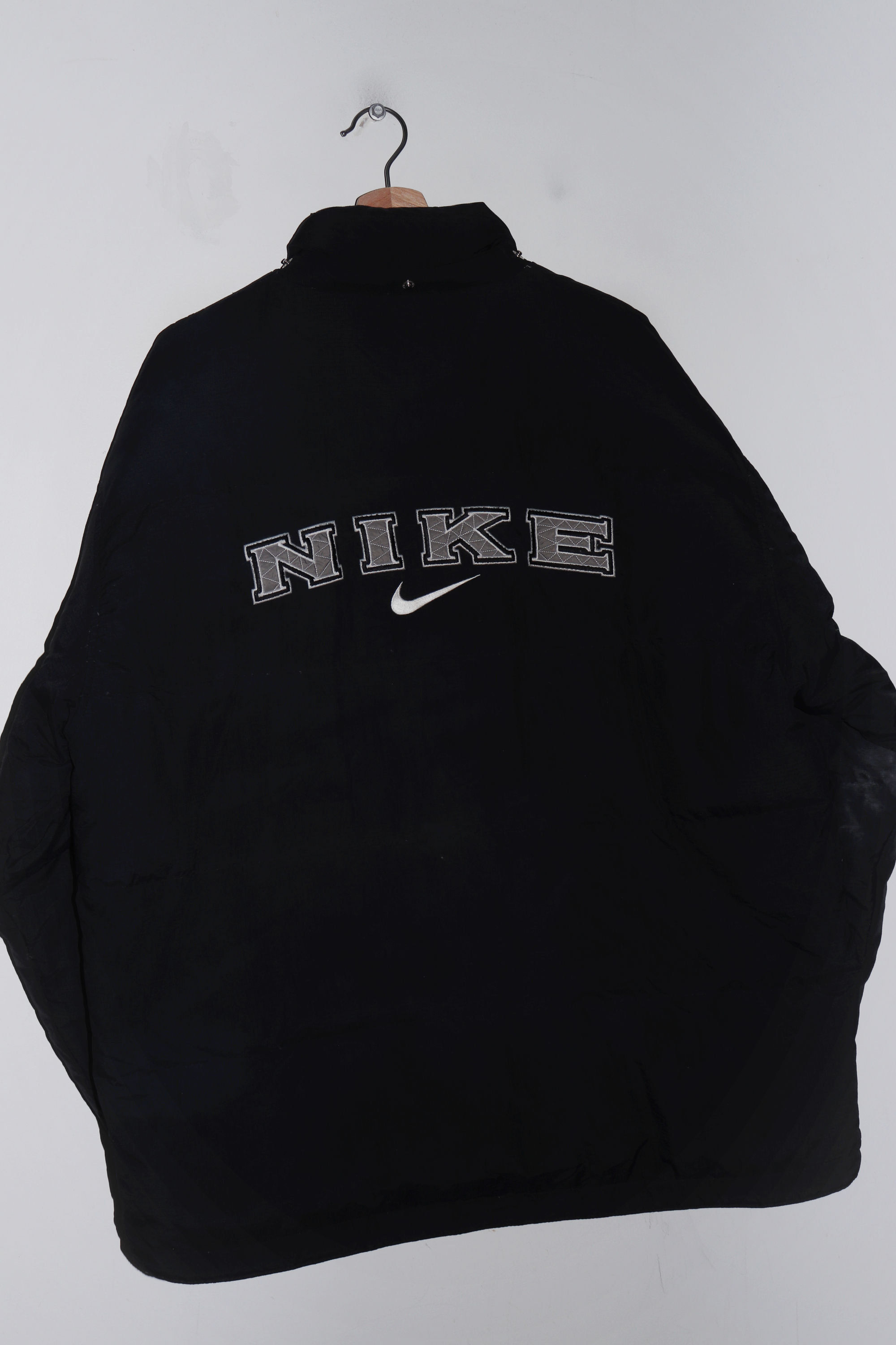 Vintage 90s Nike Spellout Thick Duck Down Puffer Jacket (Rare) (L)