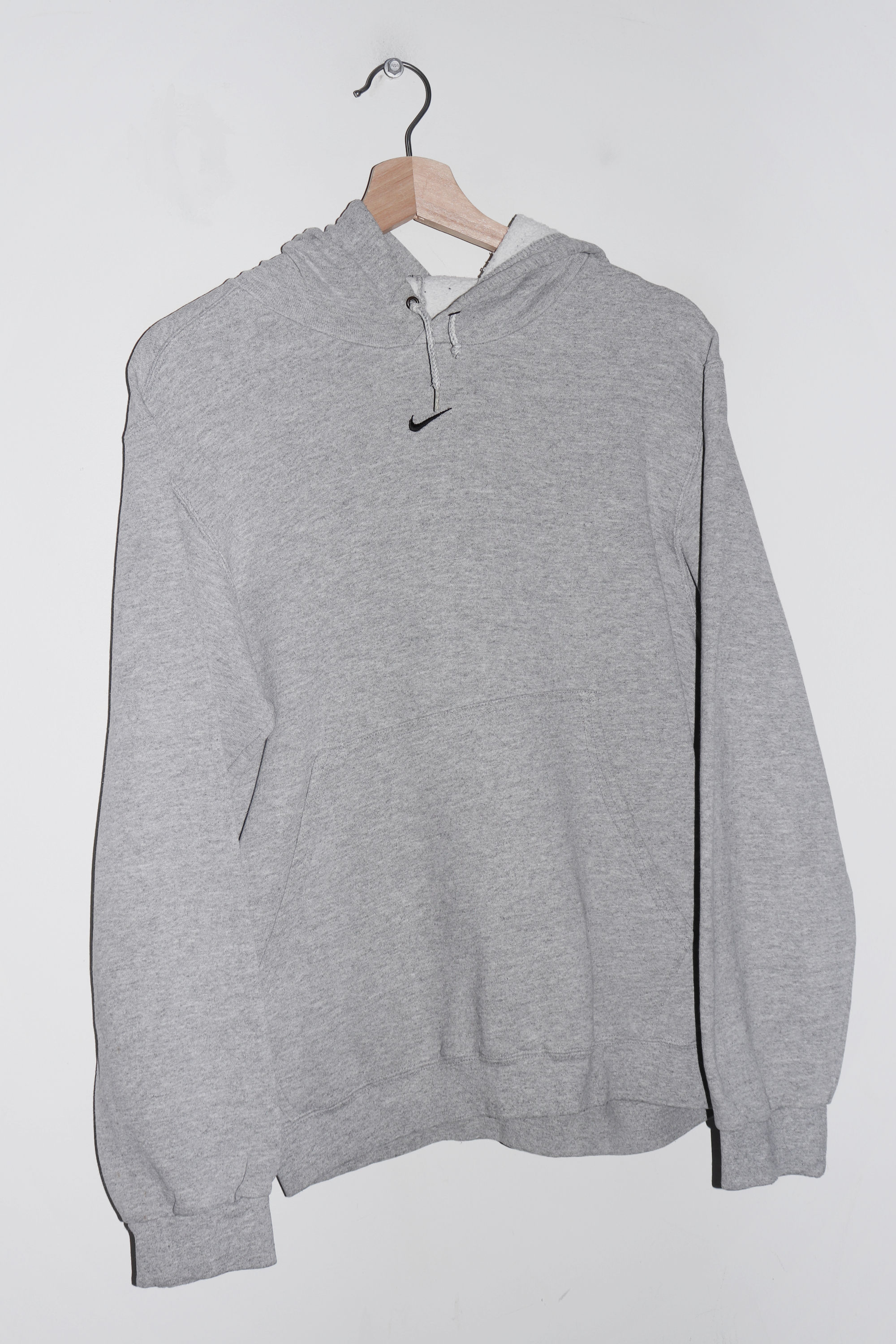 Vintage Nike Embroidered Centre Swoosh Grey Hoodie (Rare) (M)