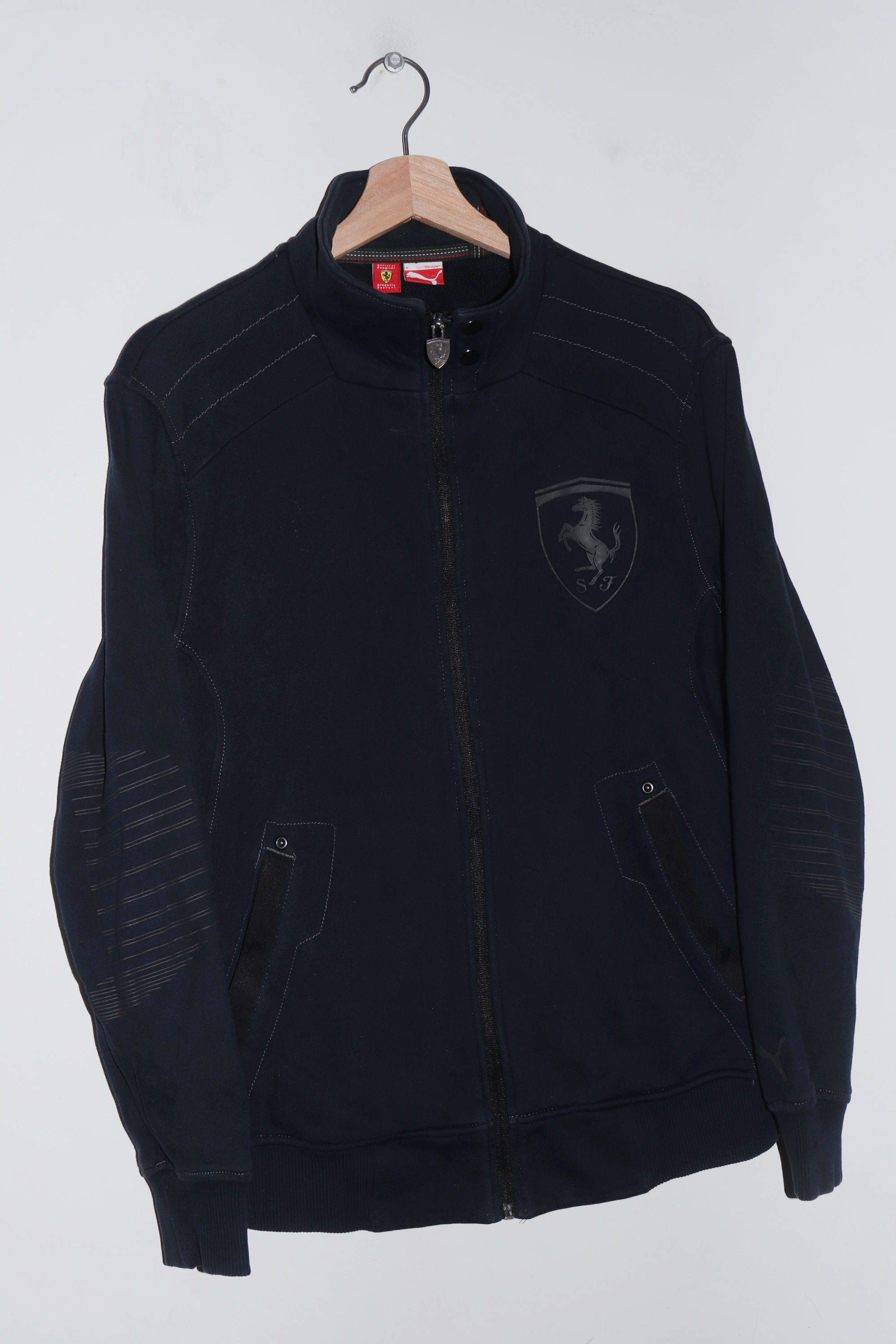 Old School 2000s Puma Ferrari Navy Cotton Jacket (M)