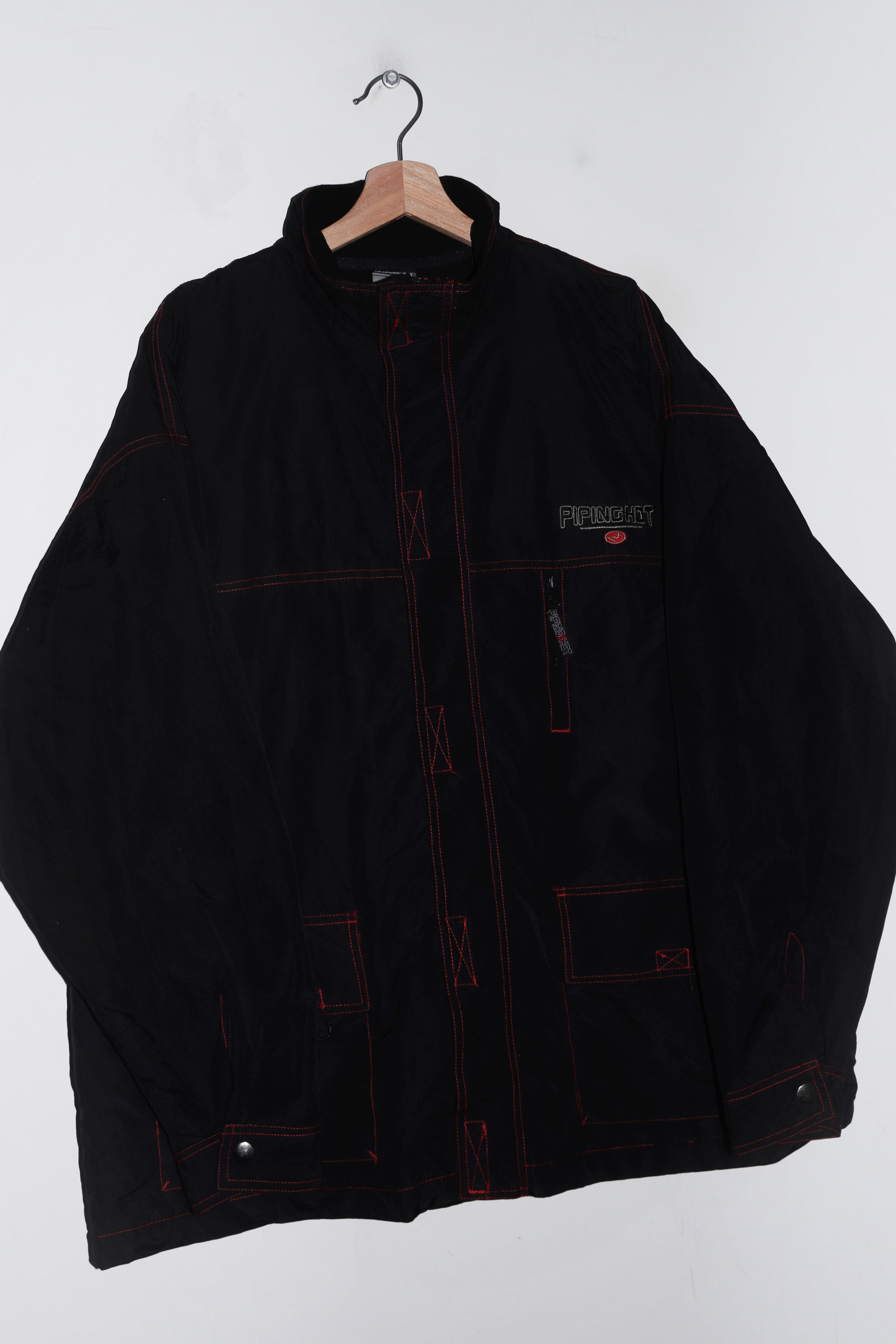Vintage Piping Hot Surfwear Embroidered Logo Thick Outerwear Jacket (L-XL)