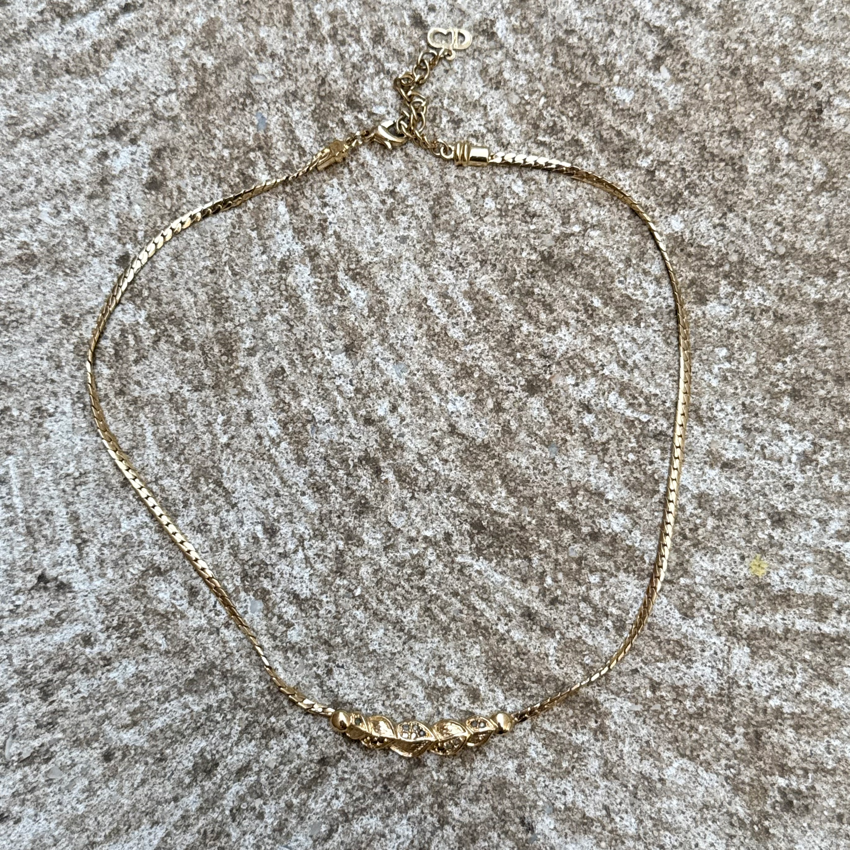 Vintage Christian Dior Gold Necklace