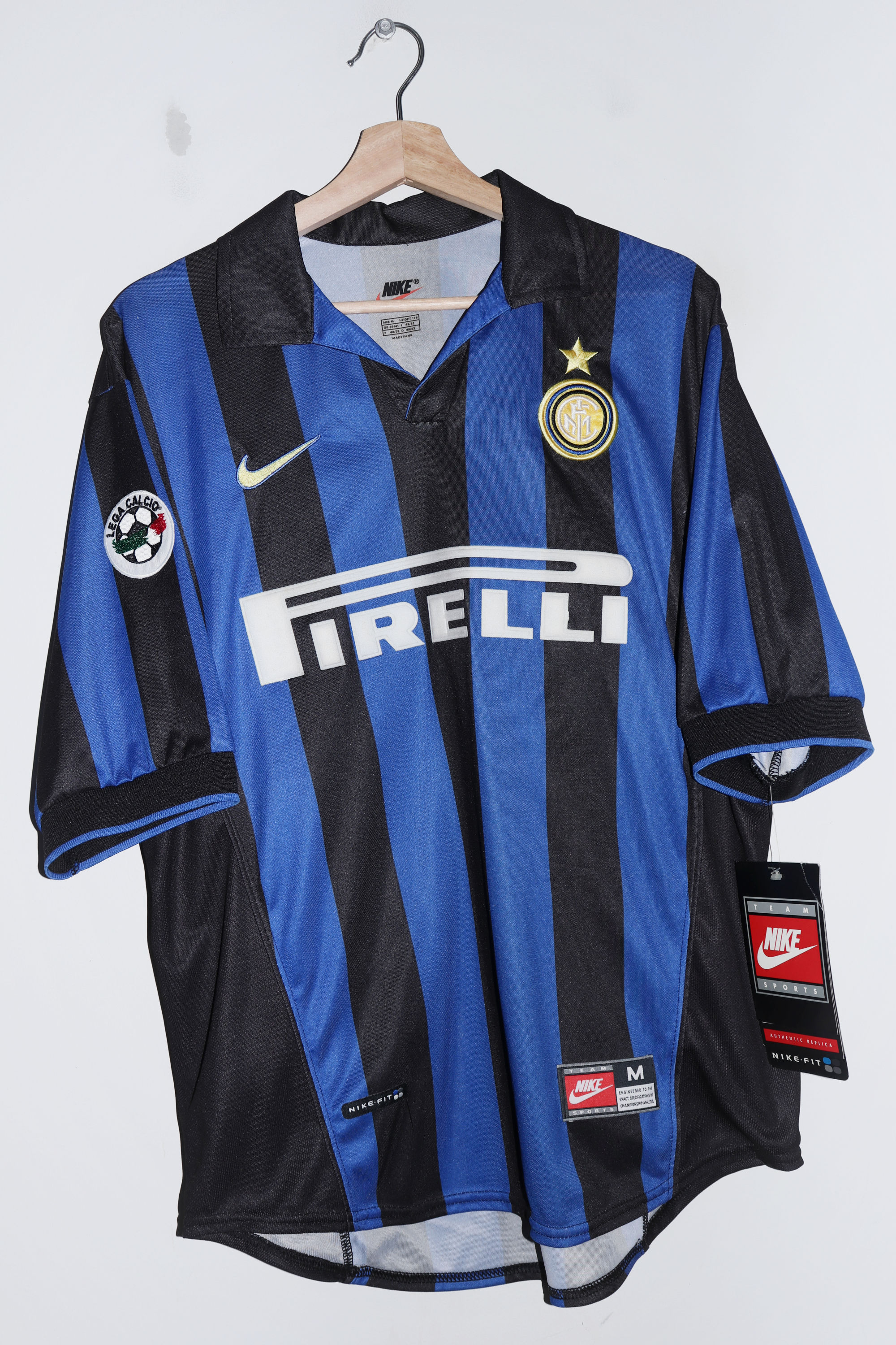 (DEADSTOCK) 1998-99 Nike Inter Milan Home Kit #10 Baggio Jersey(Very Rare) (M-L)