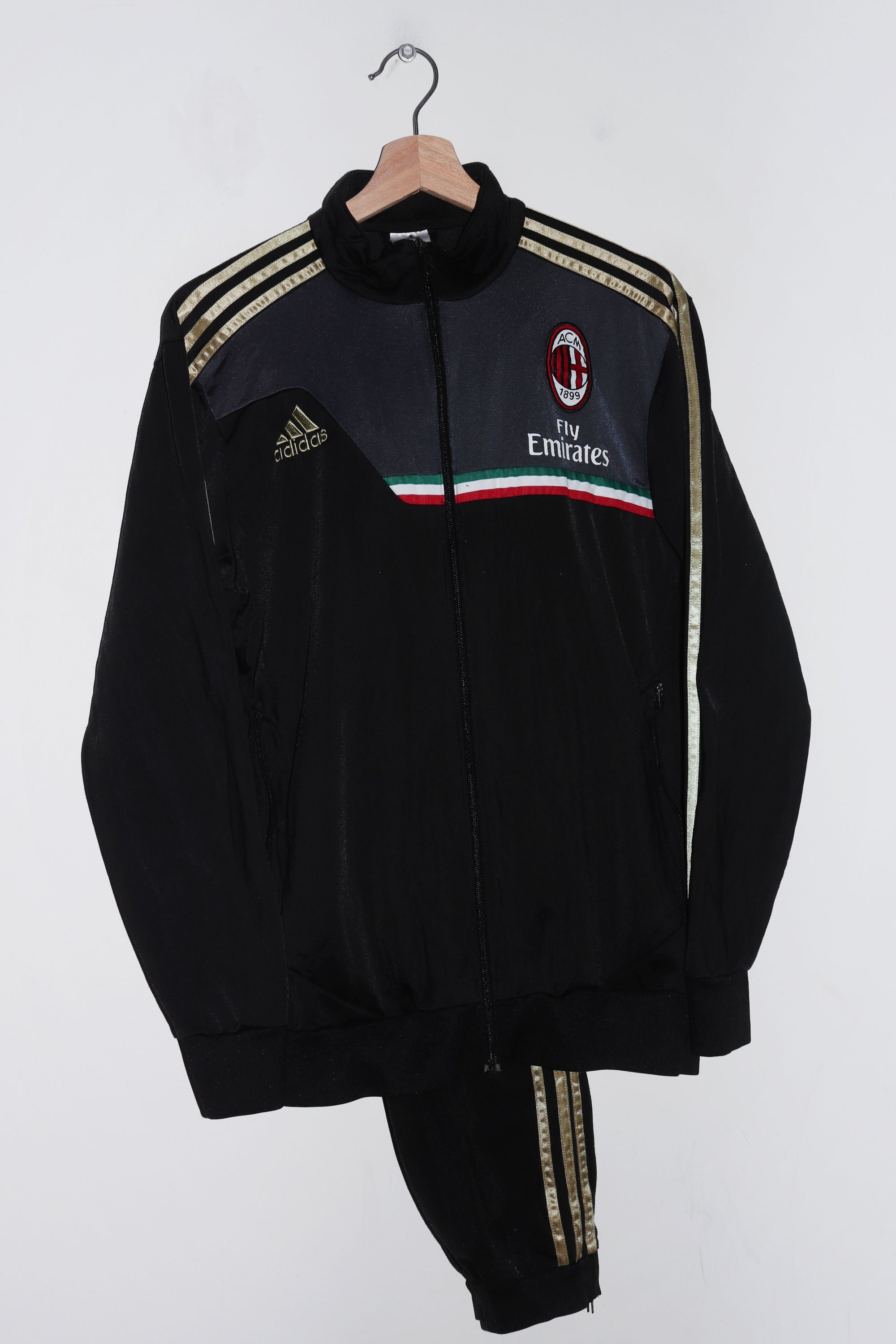 2013-14 Adidas AC Milan Football Training Full Tracksuit Set (Rare) (M-L)