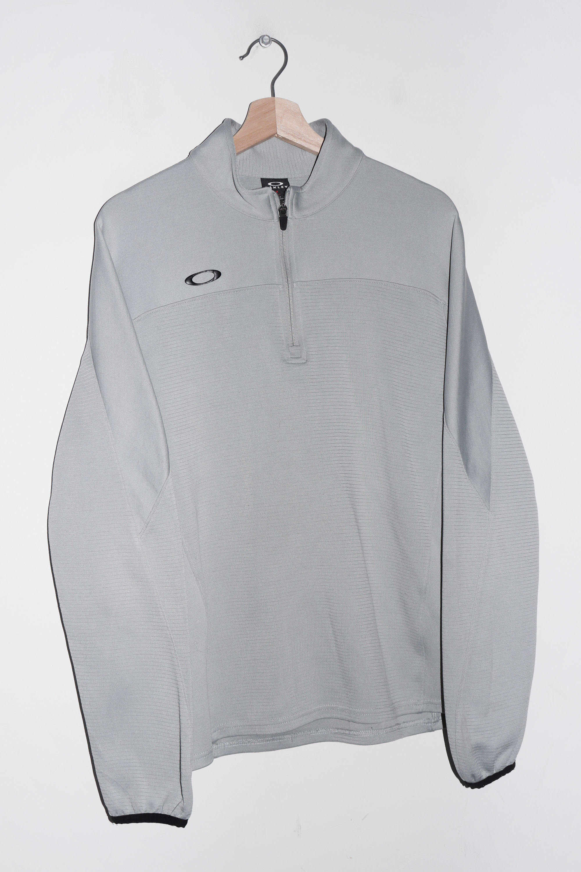 Old School Oakley Rubber Logo Quarter Zip Jumper (M)