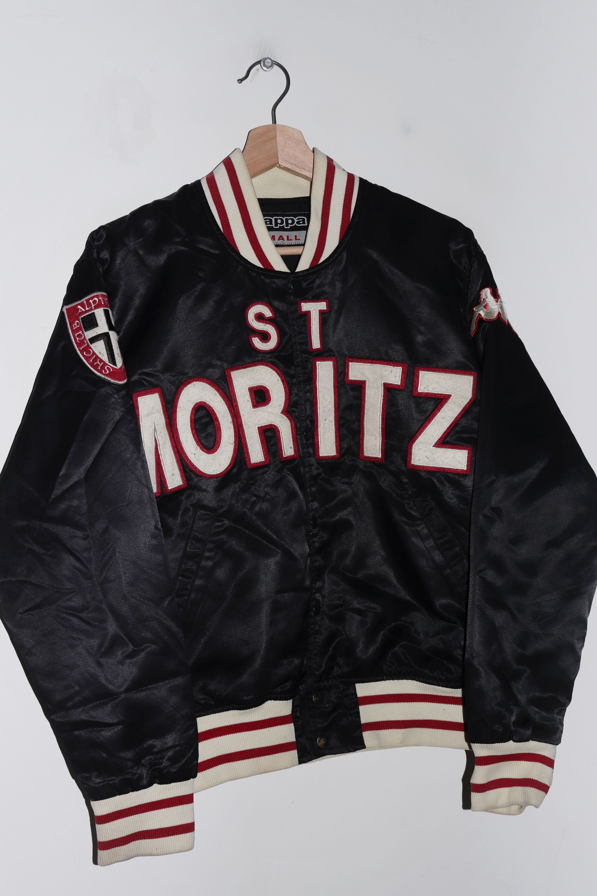 Vintage Kappa St Moritz Spellout Padded Varsity Jacket (Rare) (S-M/M)