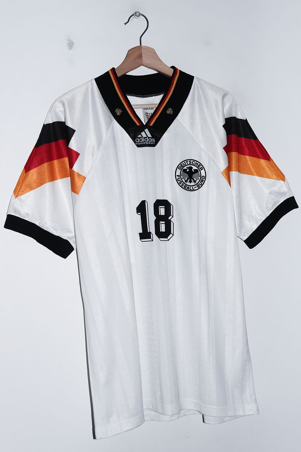 1992 Euros Adidas Germany Home Kit #18 Klinsmann Jersey (Rare) (L-XL)