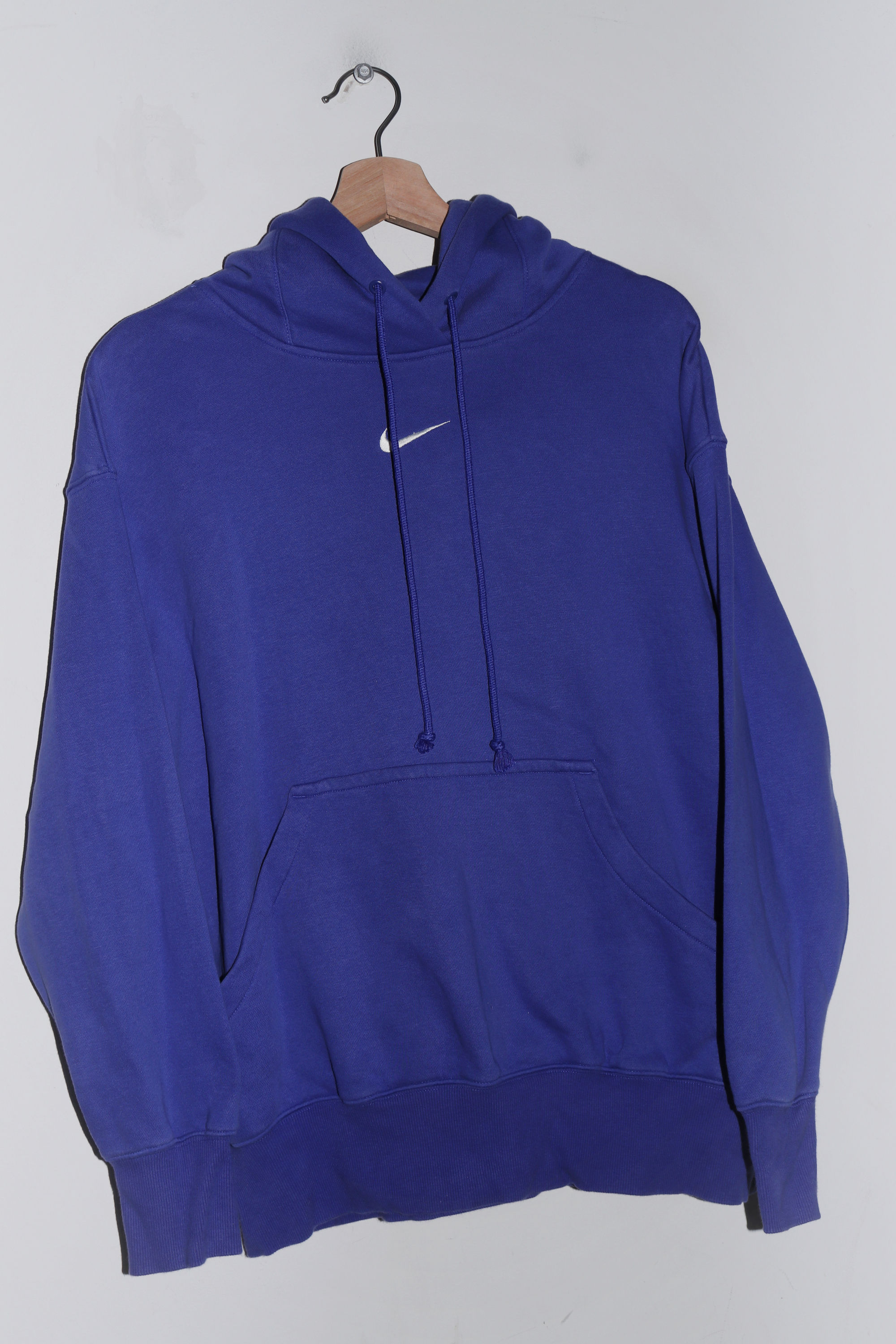 Nike Embroidered Centre Swoosh Blue Hoodie (M)