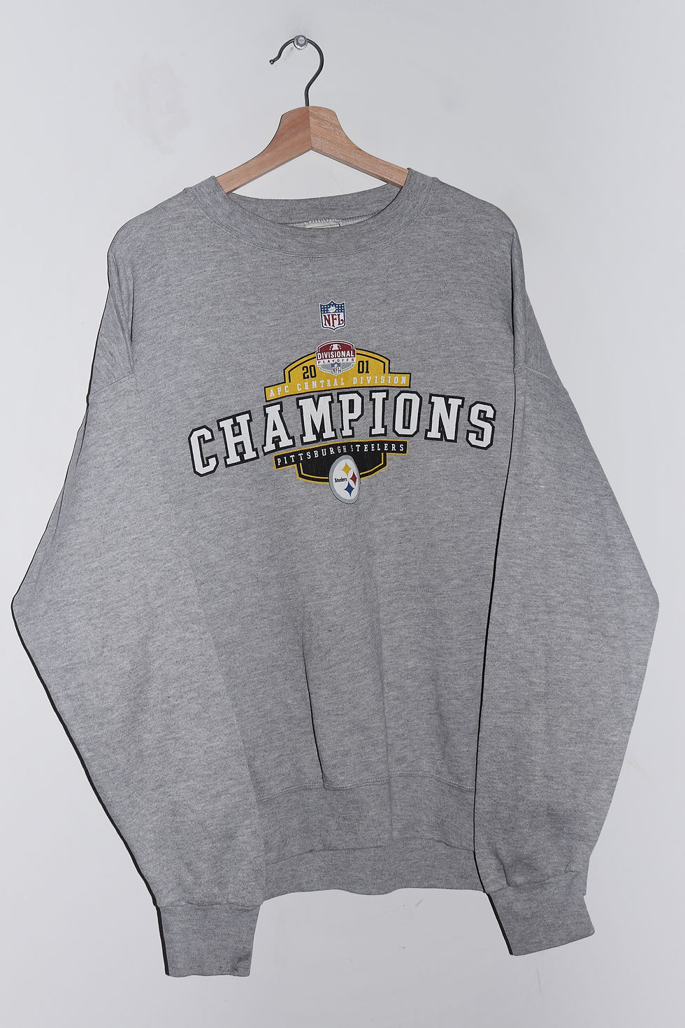 Vintage Pittsburgh Steelers 2001 AFC Champions Graphic Sweatshirt (L-XL)