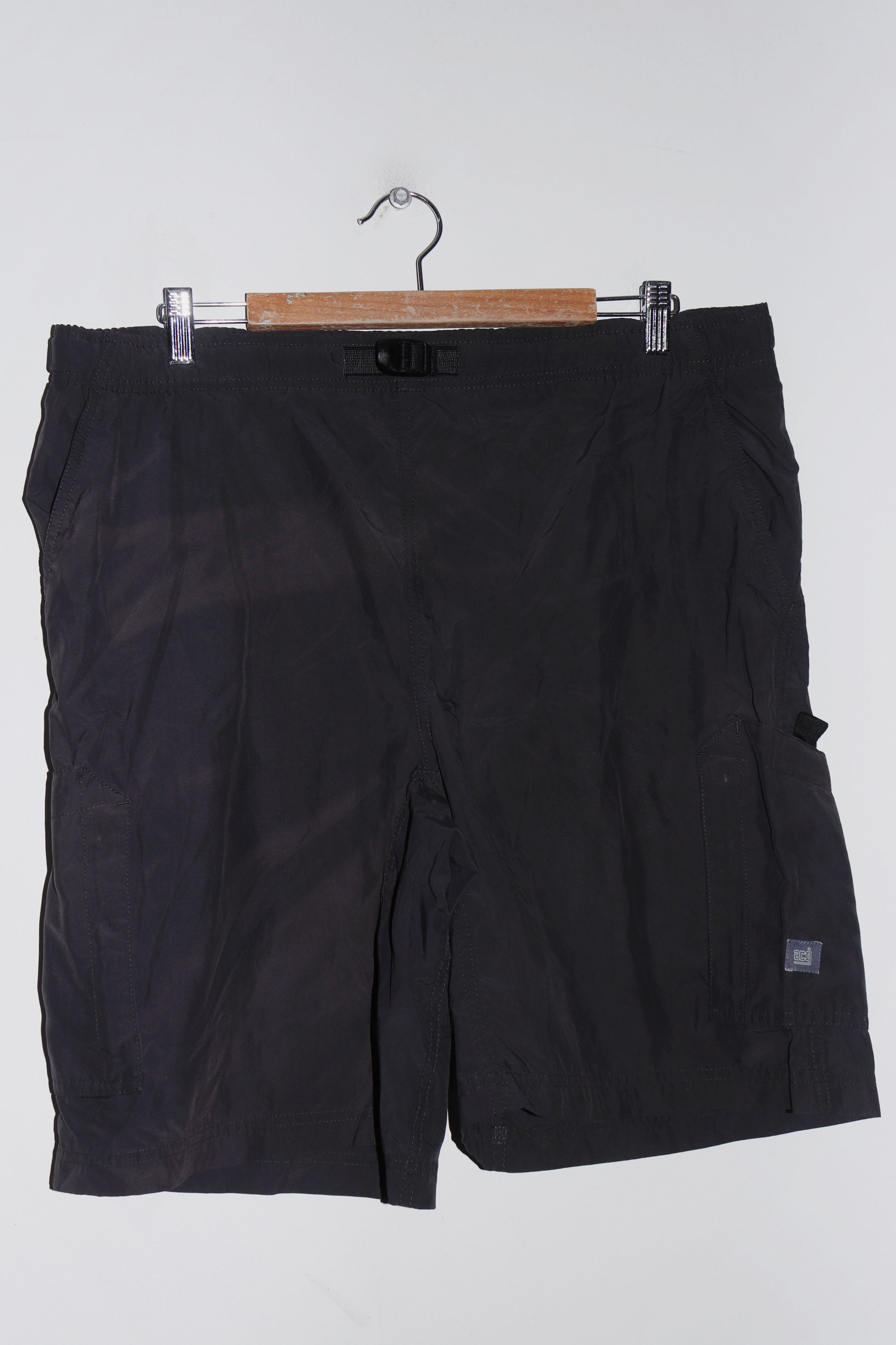 Vintage Nike ACG Logo Faded Black Belted Outerwear Shorts (34-36)