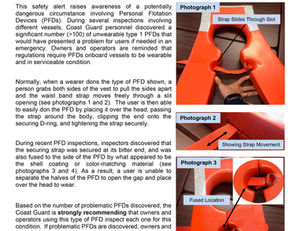Coast Guard Issues a Marine Safety Alert for Defective Type-I PFDs