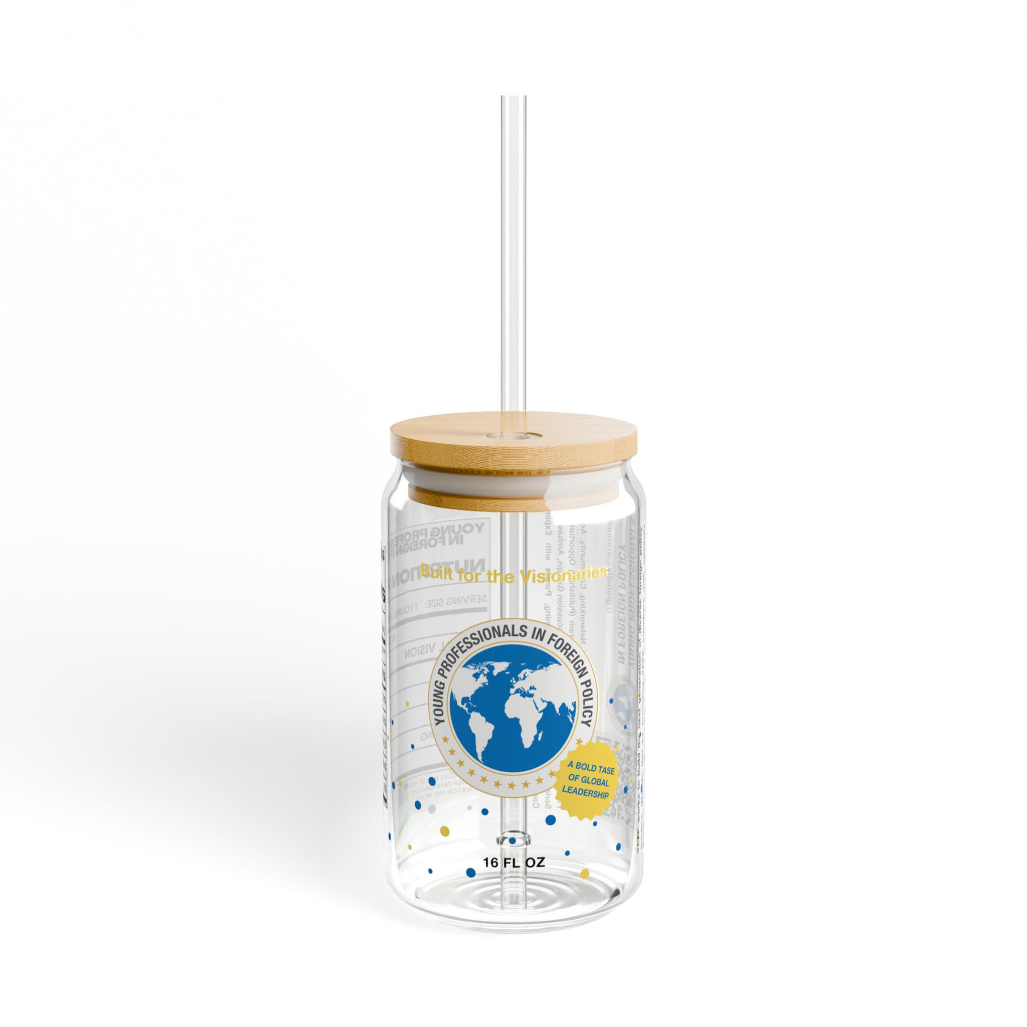 YPFP Sparkling Ambition Sipper Glass, 16oz