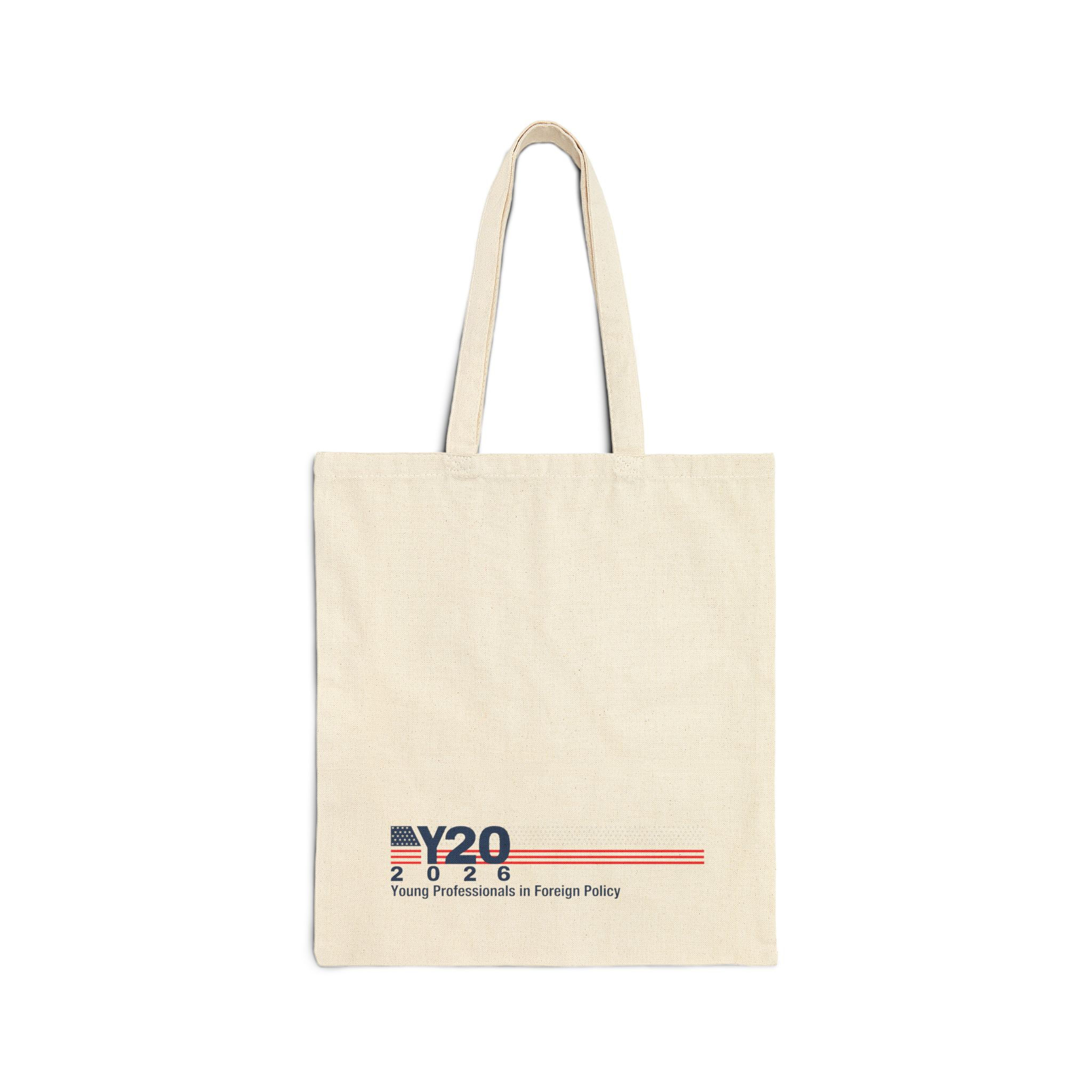 Y20 2026 Summit Cotton Canvas Tote Bag - Stars and Stripes