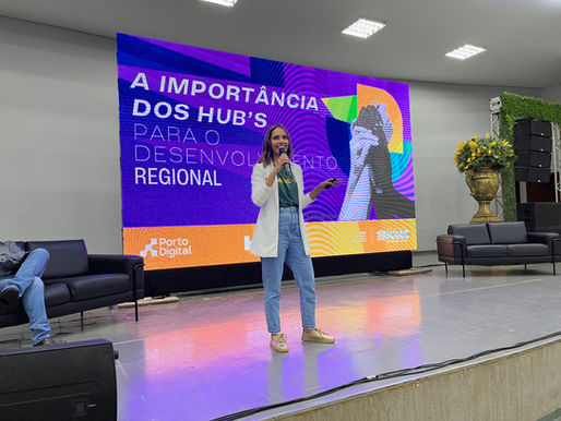 Karolline Fernandes, gestora de Inovação do Hub Goiás de Goiânia, destaca o trabalho da Secti Go no fomento ao empreendedorismo.