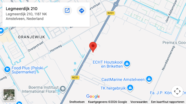 Kaart van Tandartspraktijk Zuyderhoven aan Legmeerdijk 210 in Amstelveen