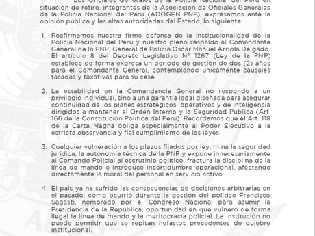 PRONUNCIAMIENTOS N°15 ADOGEN PNP