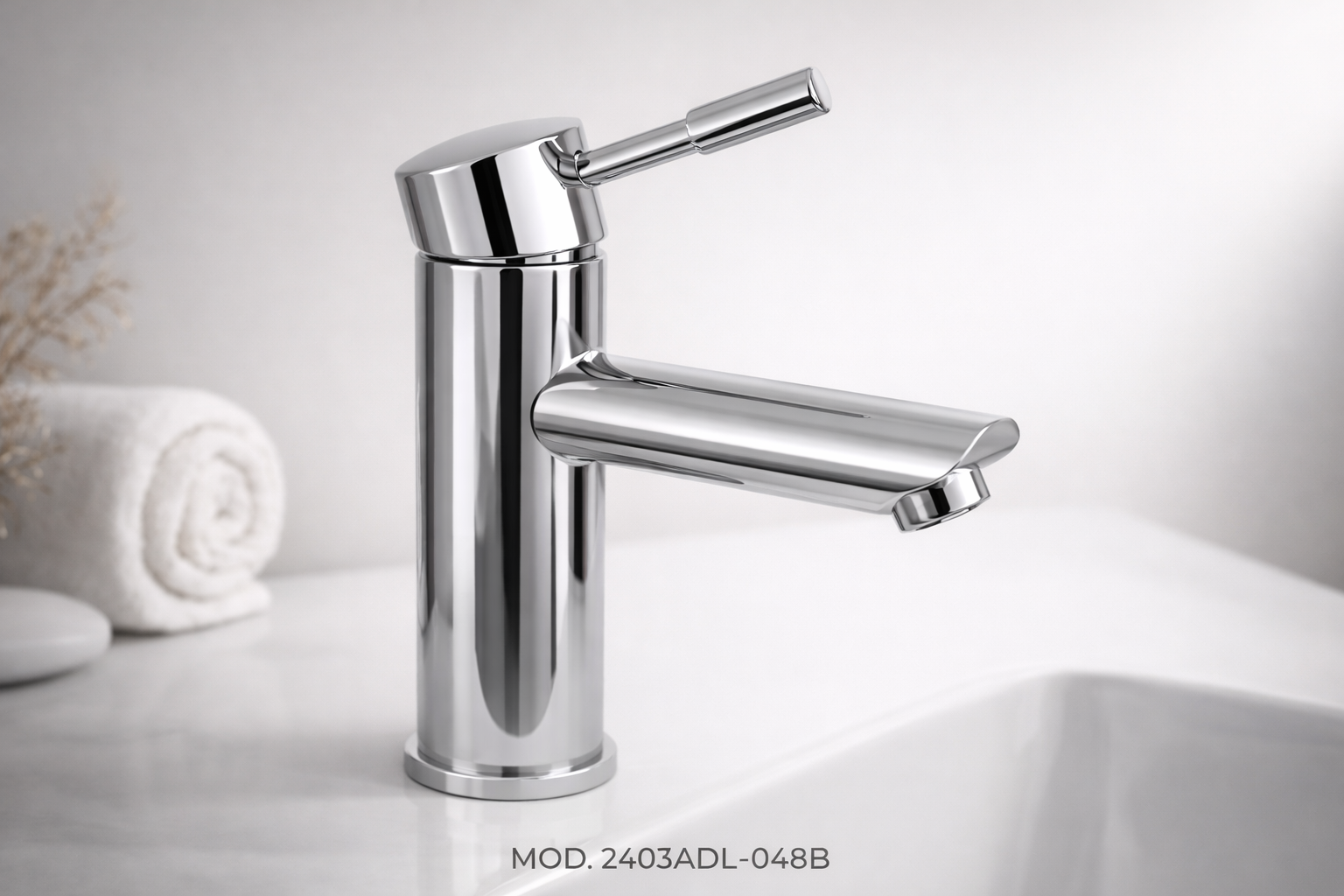 Monomando para baño (línea cromo)