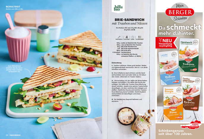 FRISCH GEKOCHT Nachhaltigkeit: BILLA BIO