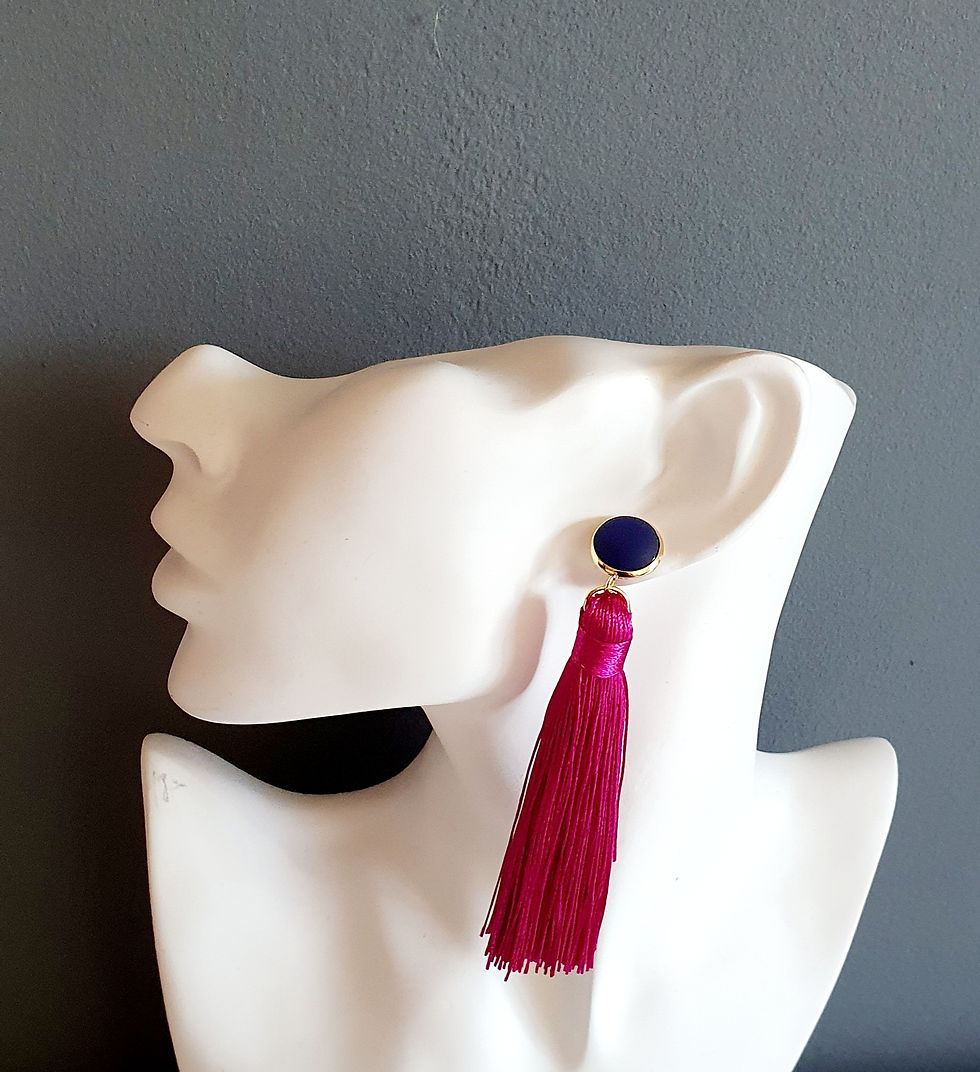 Miniaturbild: Statement Quastenohrringe in vielen Farbvarianten 