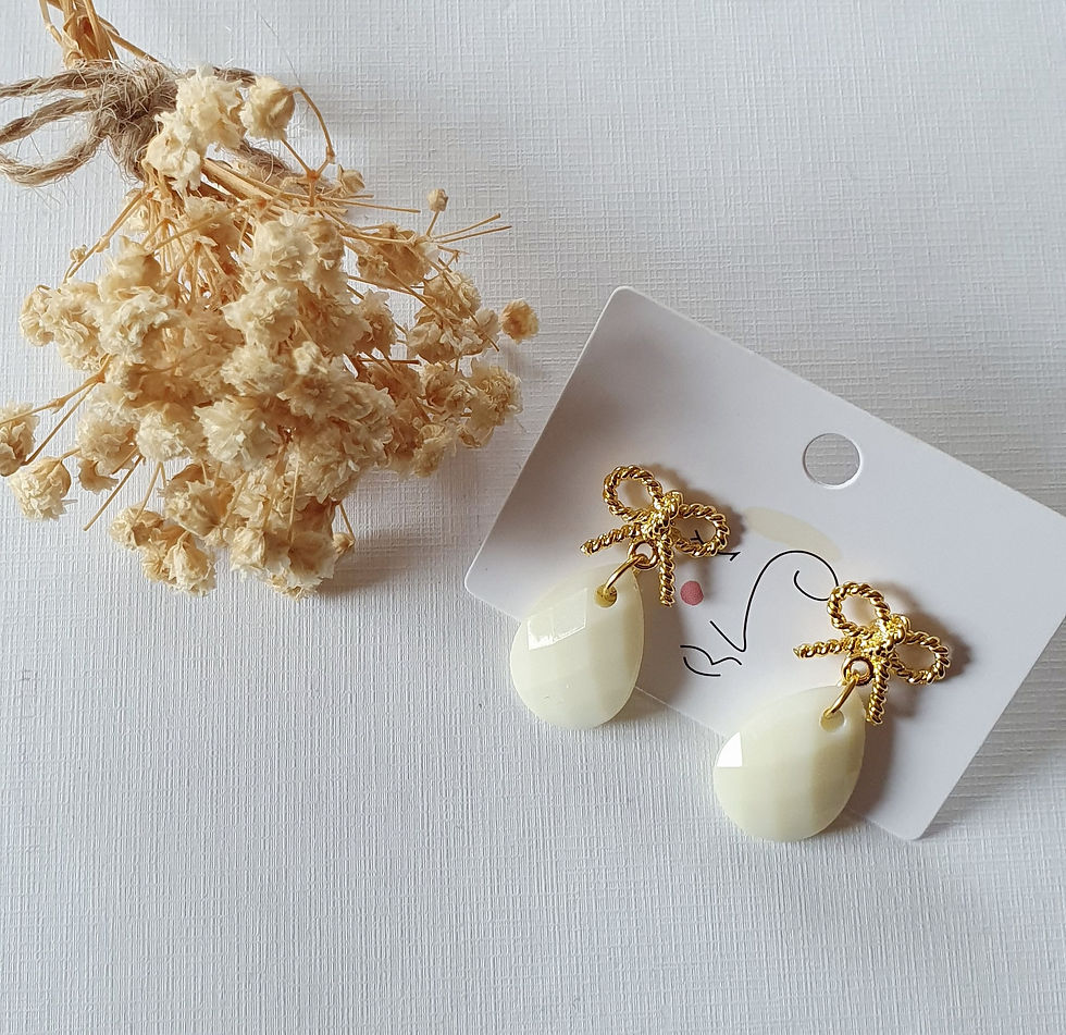 Miniaturbild: Kleine Hängeohrringe mit Polyacrylanhänger