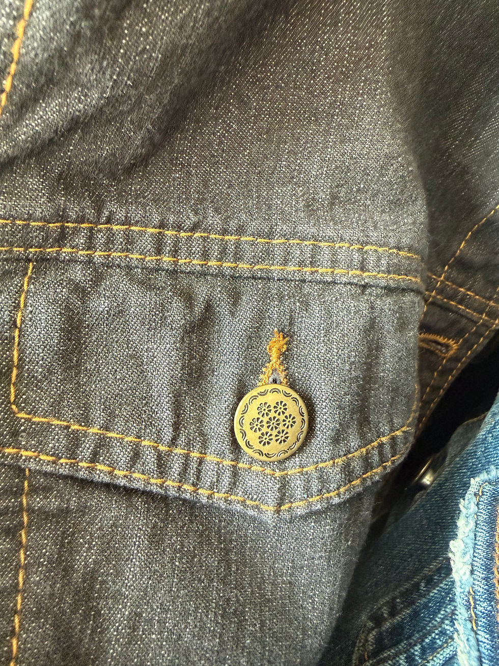 Thumbnail: Women’s Dark Denim Shacket with Embroidery 