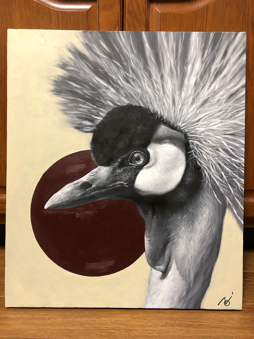 Thumbnail: The Moment - Grey crowned crane