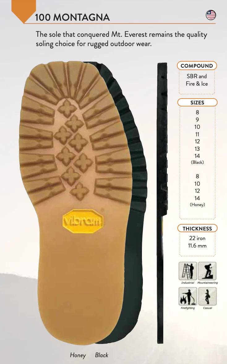 Vibram 100 Montagn Aram The Cobbler  business online shoe repair