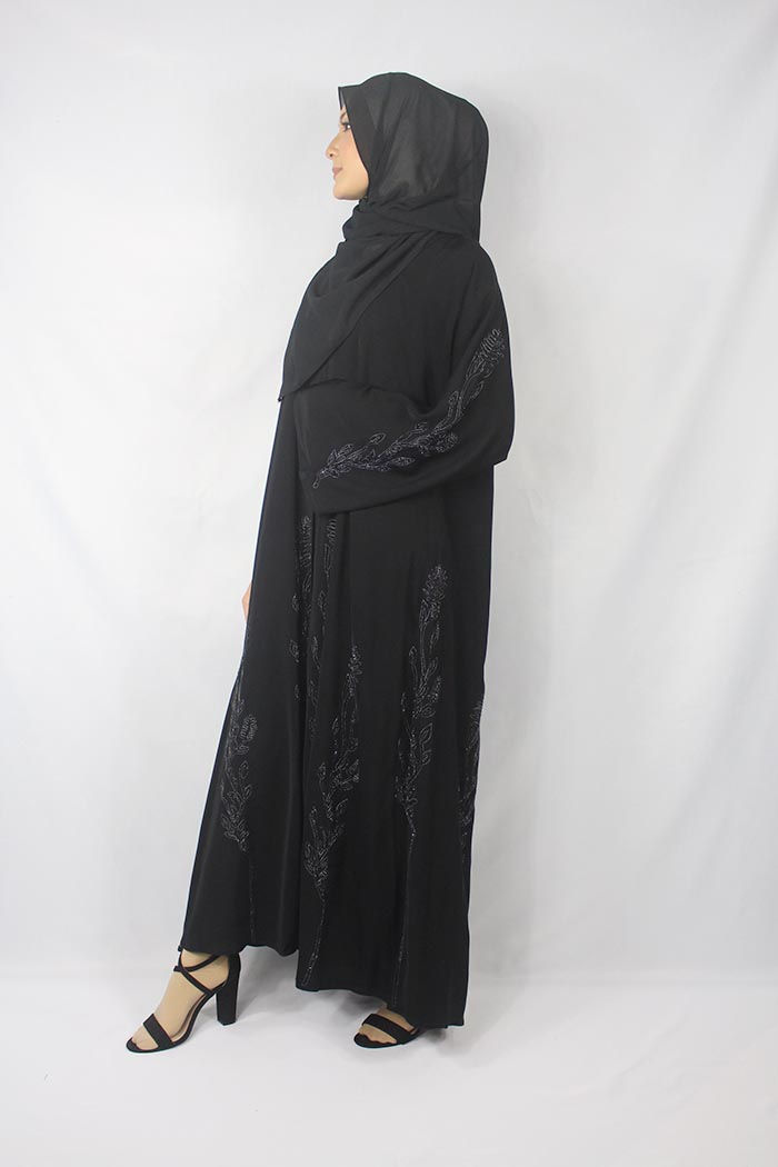 Thumbnail: Premium Embroidered Abaya in S