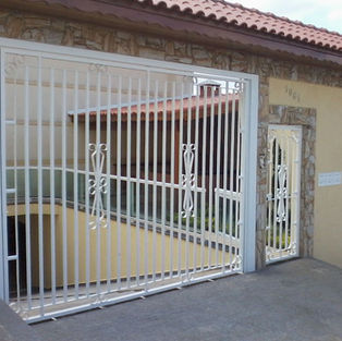 portão automático em aço tubular