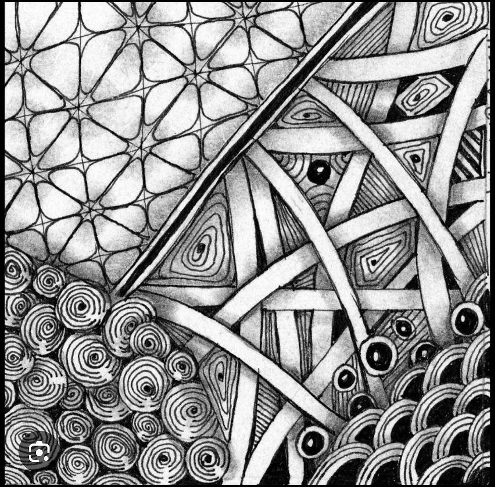 Zentangle, Mindful Meditative Drawing January 7th Class