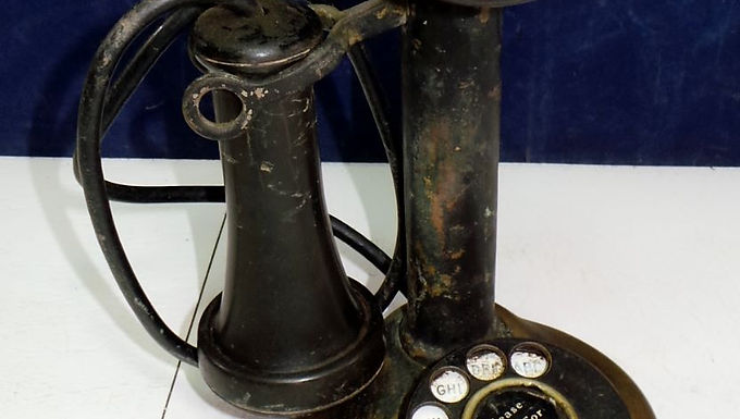 Candlestick Dial Phone Mfg By Bell Telephone Co