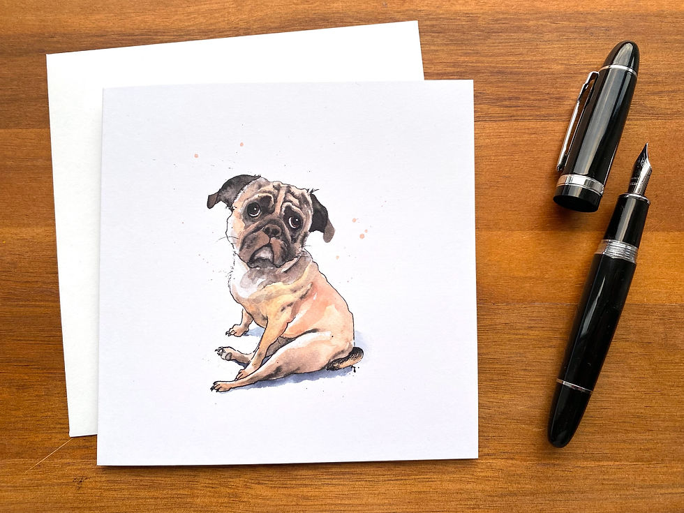 Thumbnail: Fawn Pug Card